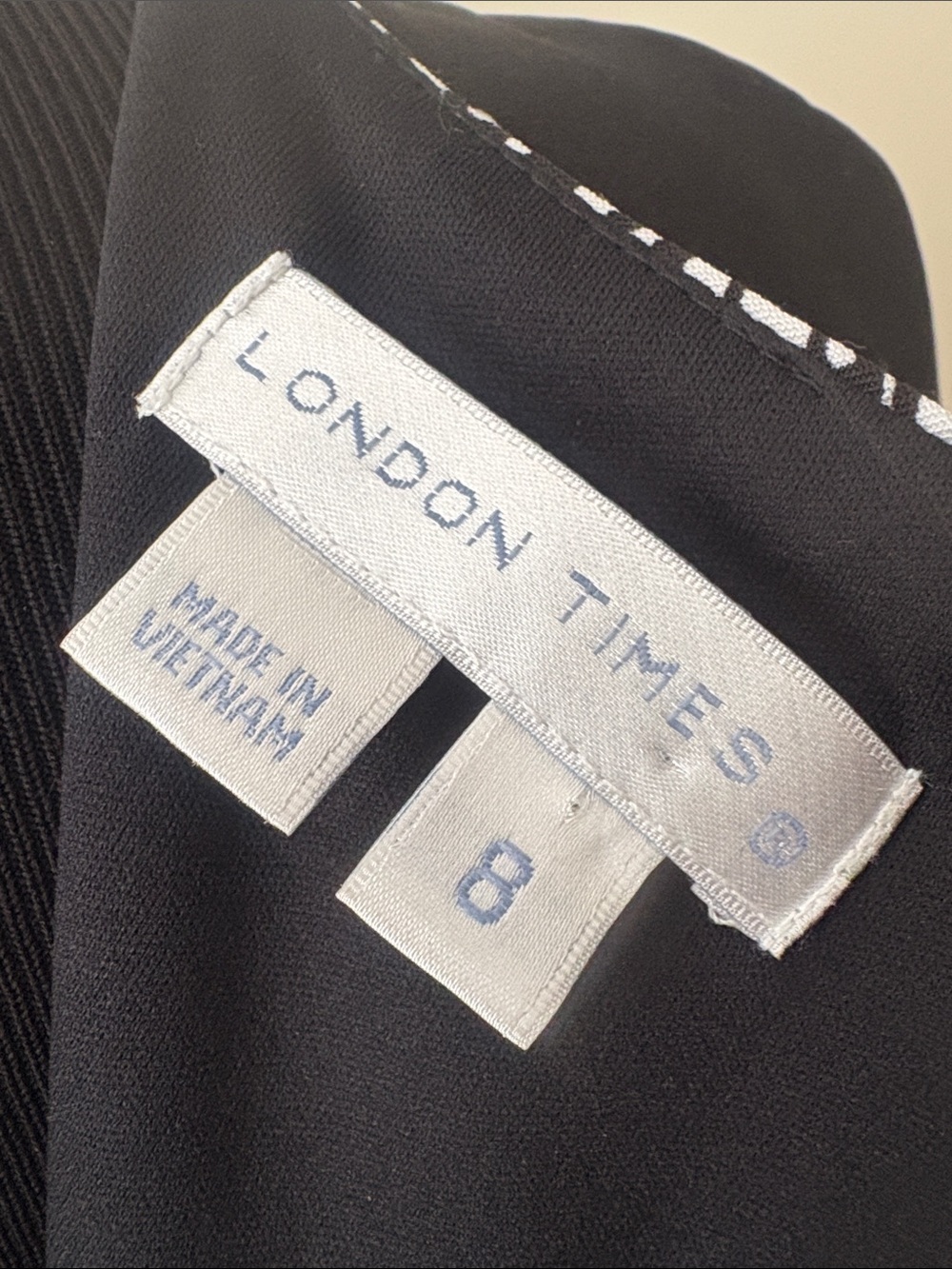 London Times Women’s Blue, White & Black Illusion Dress size 8 - Picture 7 of 7